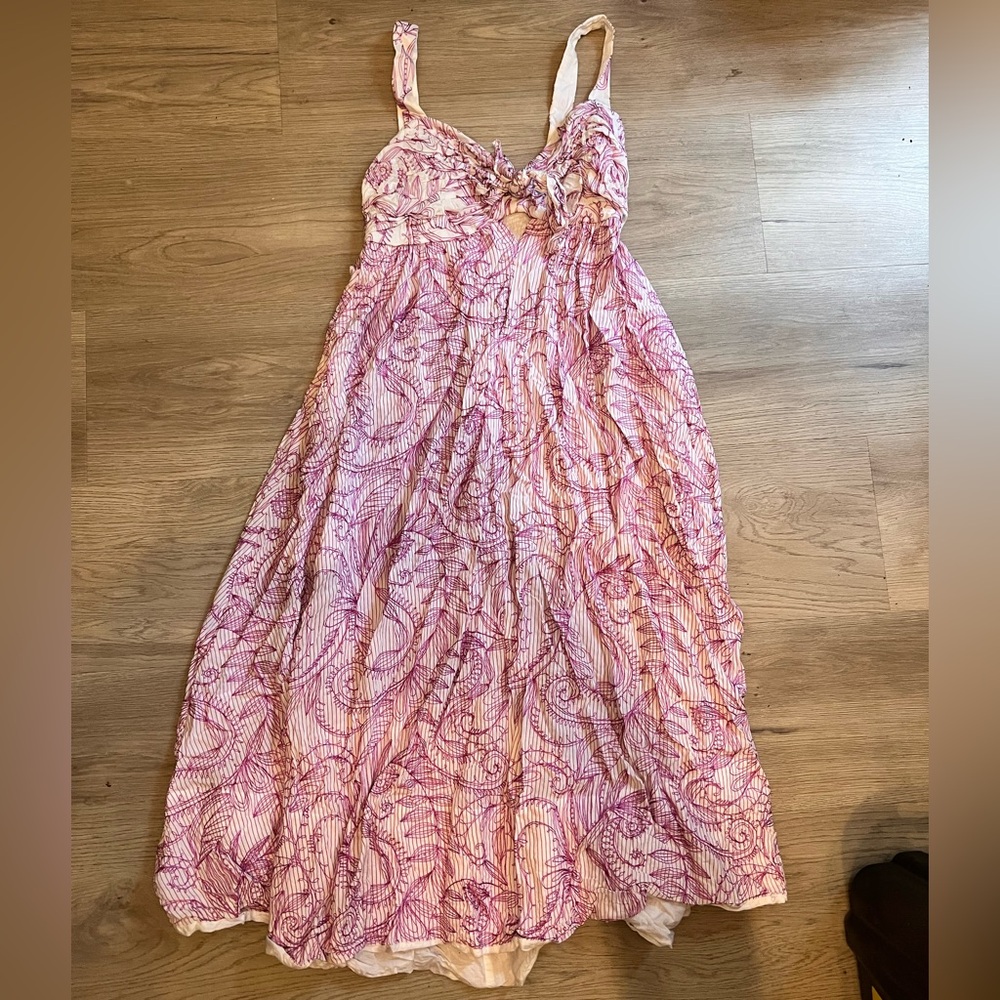 Lilly Pulitzer, Purple and White Midi Dress, Size 6